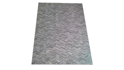 Chevron Cowhide Rug - Grey Tones / Herringbone Cowhide Rug - Grey Tones - CH1