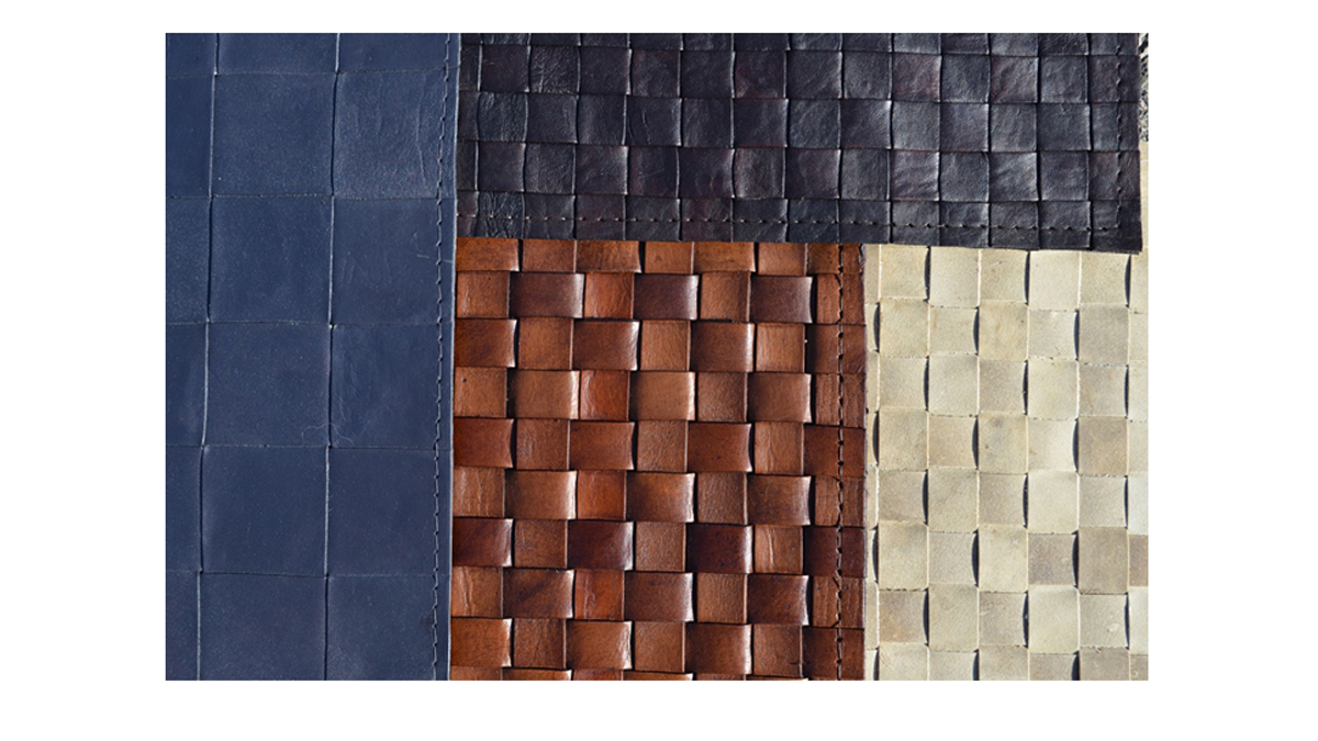 Woven Leather Designs for Wall Coverings