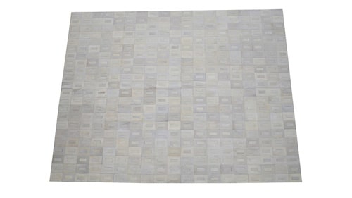 Off White Patchwork Cowhide Rug - Tango design - P14