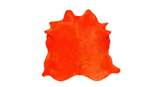 Orange Devore Cowhide - DC3