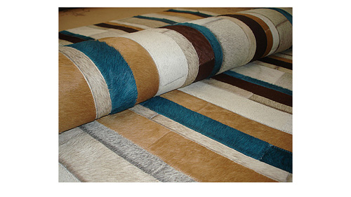 Dyed Cowhide Rug - Stripes Cowhide Rug - D9