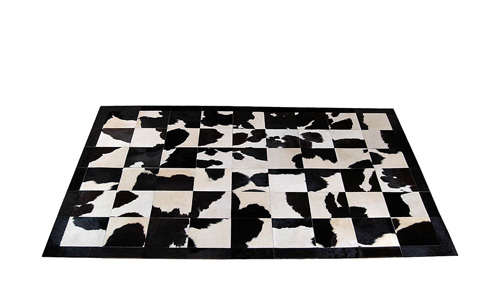 Black and White Patchwork Hide Rug - Holando design – NC12