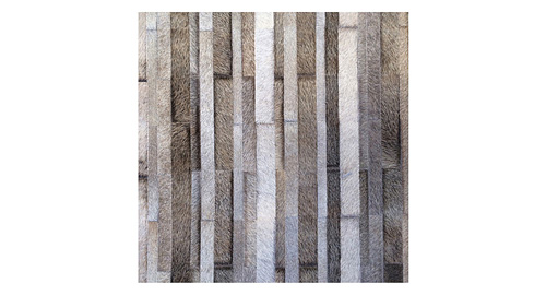 Stripes Cowhide Rug - Brownish Greys - S3