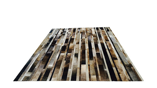 Stripes Cowhide Rug - Grey Café Blend - S6