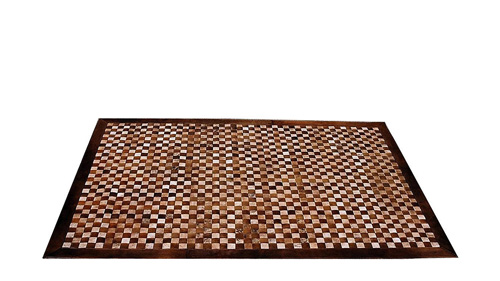 Woven Leather Rug Combined - Light Browns - Basket Weave Leather Rug Combined - Light Browns – WL3