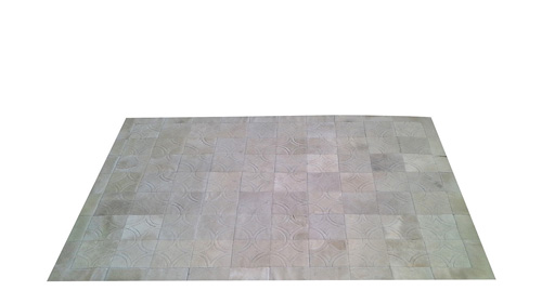 White Cowhide Rug - Doral Luxor design - W3