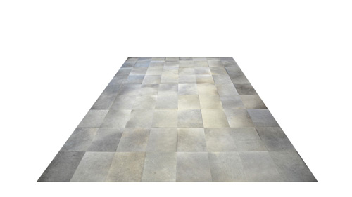 Grey Cowhide Rug - Large Tile design - P24