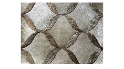 Light & Medium Sand Patchwork Cowhide Rug - Paimun design - P25