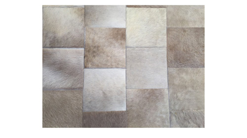 Desert Cowhide Rug - Large Slanted Patches design - P27