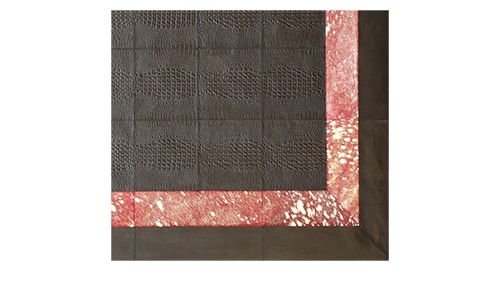 Croco Embossed Leather Rug - Custom Leather Rug - LR5