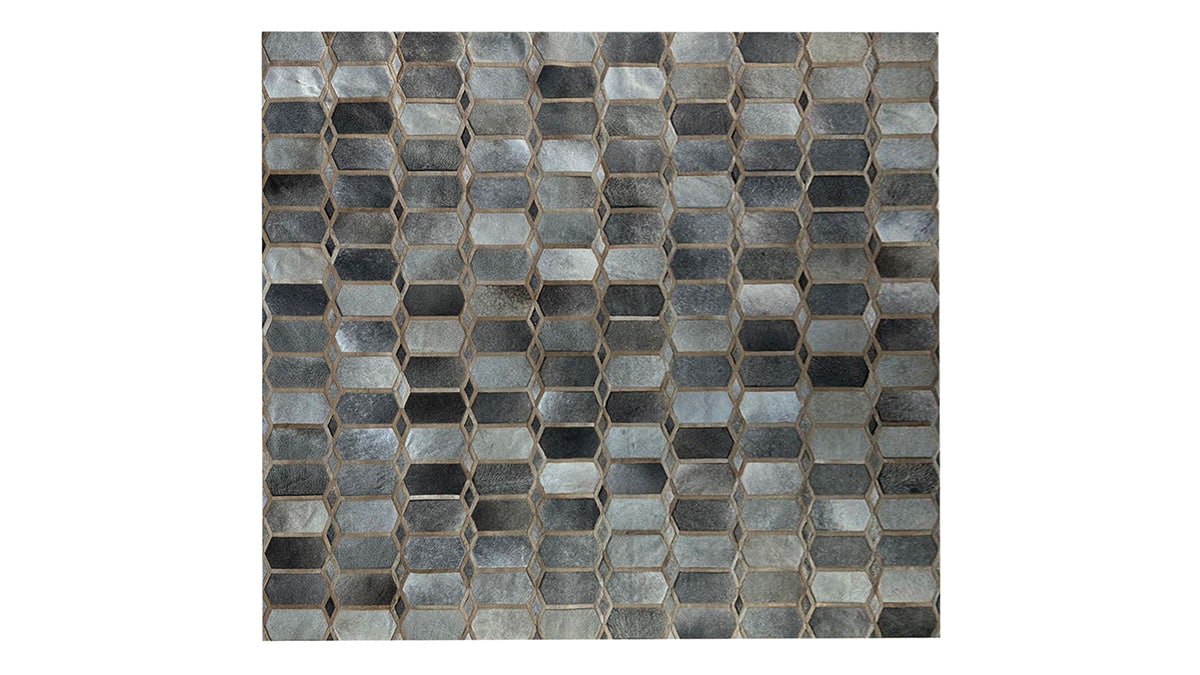custom and oversized handmade Grey cowhide rugs